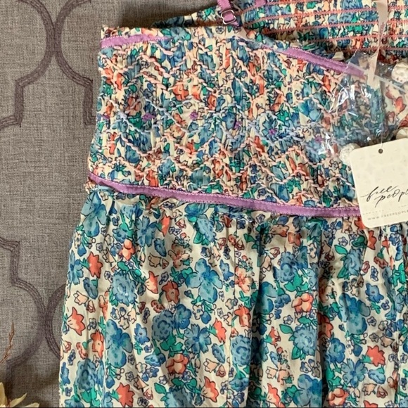 NWT-Free People Boho Floral ButtonFront Midi Dress - Picture 8 of 16